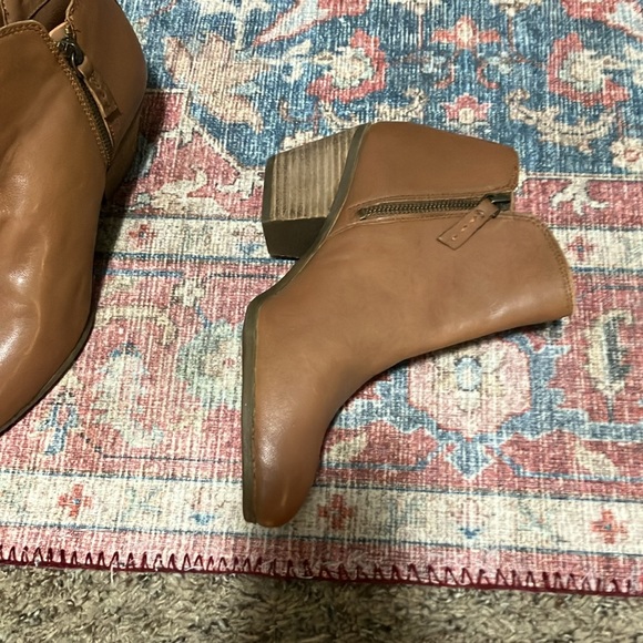 Frye Judith moto ankle boots booties cognac leather 8.5 brown - Picture 15 of 15